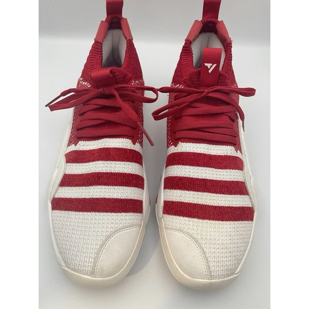 Adidas Trae‎ Young 2 Basketball Shoes Red White Knit Upper Men's 14
